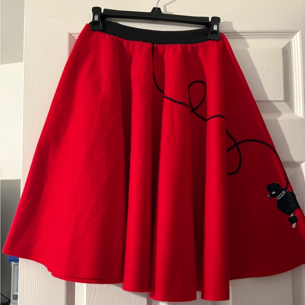 Red Velvet Hip Hop Poodle Skirt
